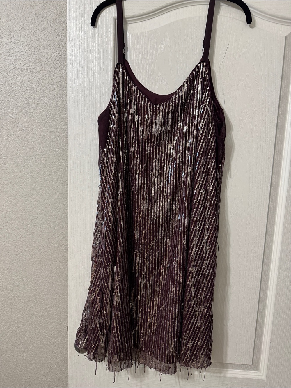 Torrid Plum 1X Sequin Flapper Party Dress